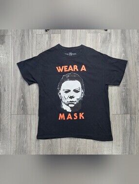 Rock Rebel Halloween II Michael Myers Wear A Mask Black Horror Graphic T-Shirt